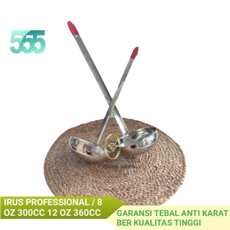 Pondox Irus Bakso Mie Ayam Professional Takaran Pas / SOUP LADLE CENTONG BAKSO KUAH STAINLESS 8 OZ 3
