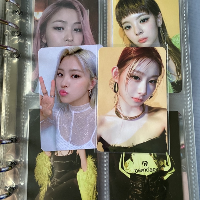 ryujin photocard pc mmt not shy + chaeryeong pc guess who