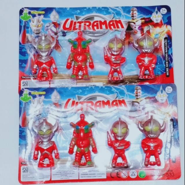 Mainan robot ultraman mini 4pcs