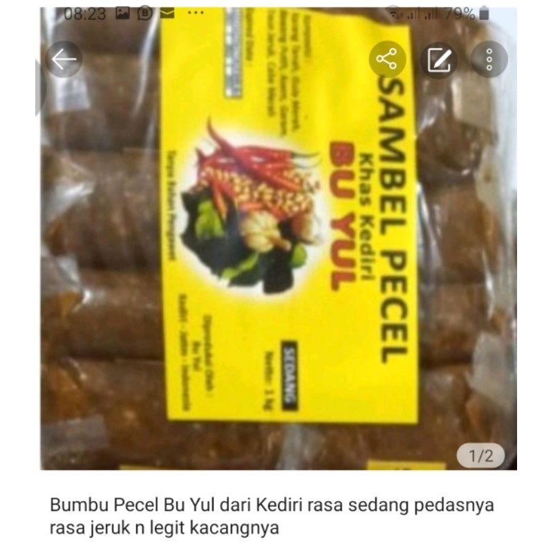 

bumbu pece lbuYul dari kediri rasa sedang legit nwangi kencur