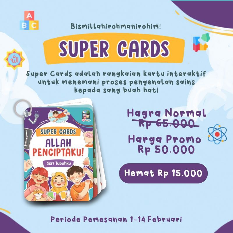 

READY STOCK / SUPER CARDS ALLAH PENCIPTAKU
