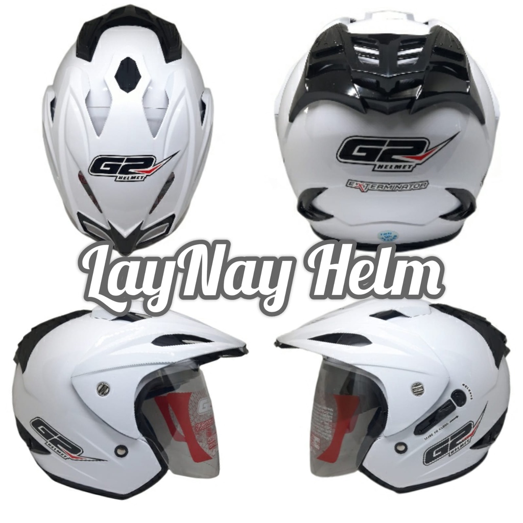 HELM G2 EXTERMINATOR / DOUBLE VISOR WHITE ORIGINAL