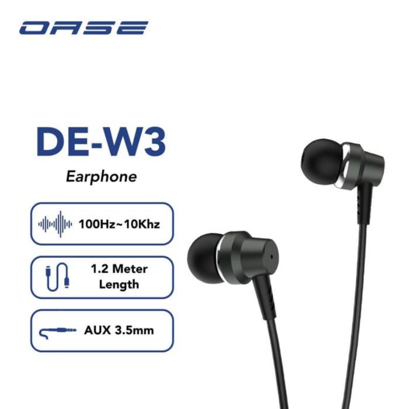 OASE DE W3 In Ear Original Wired Earphone with Mic