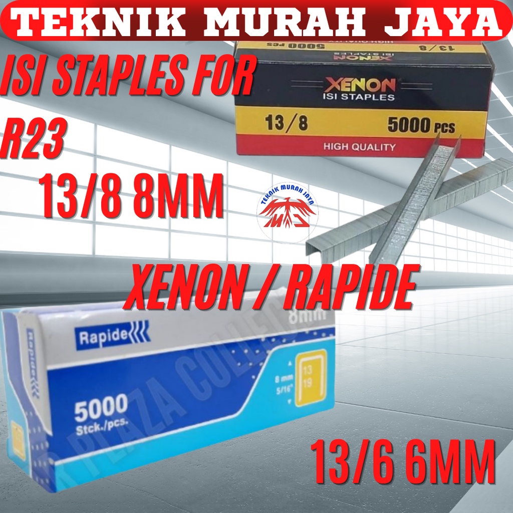 

Isi Staples Jok Tangan Manual Gun Tacker R23 Rapide 13/6 6mm 13/8 8mm