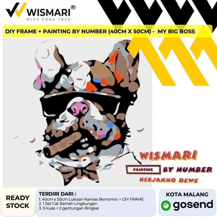 

DIY FRAME PAINTING BY NUMBER (40CM X 50CM) - MY BIG BOSS Murah