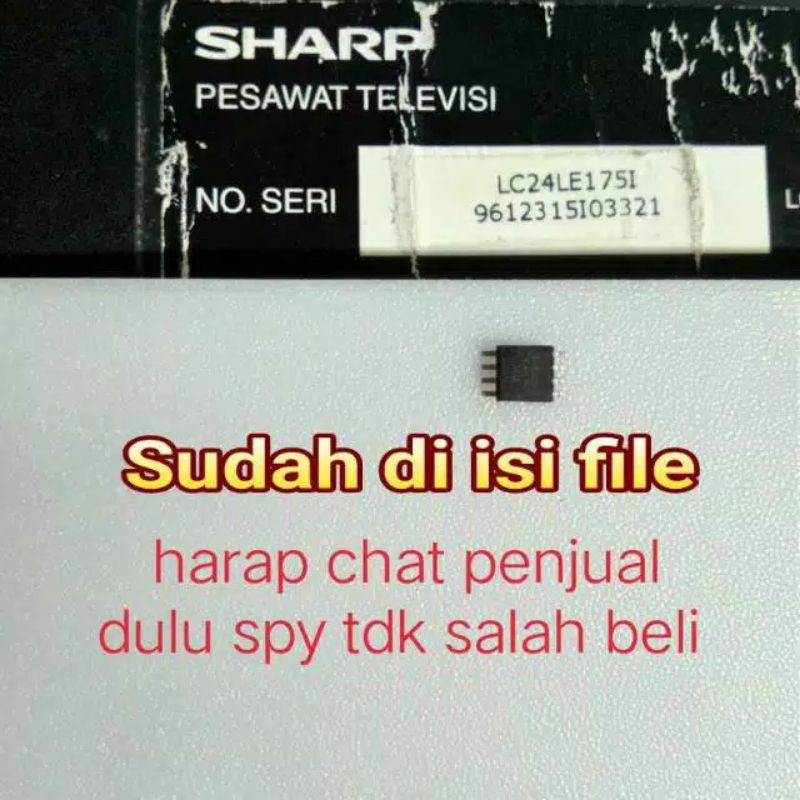 Ic eeprom eprom memory spi flash Tv LED Sharp type Lc24Le175i