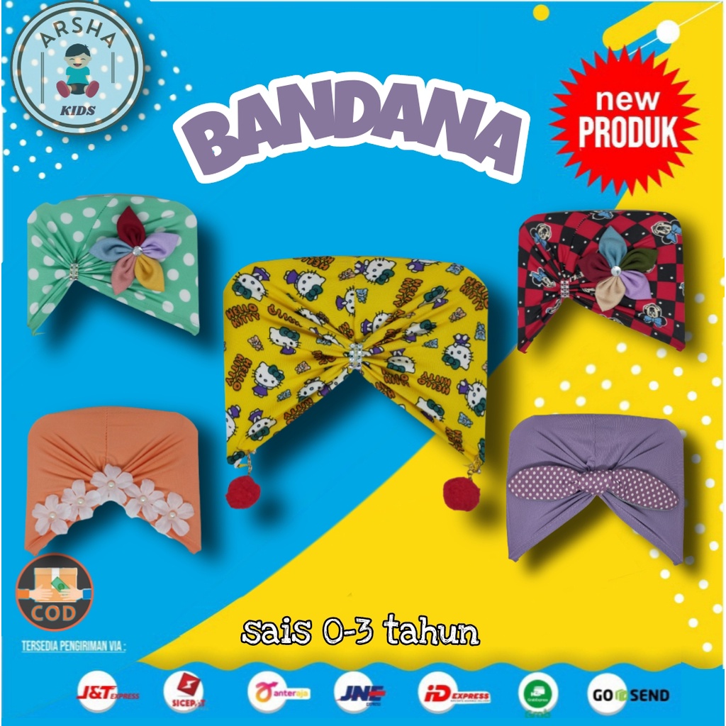 Bando bayi perempuan bando bandana turban anak bandana bayi perempuan ciput anak korea motip lucu