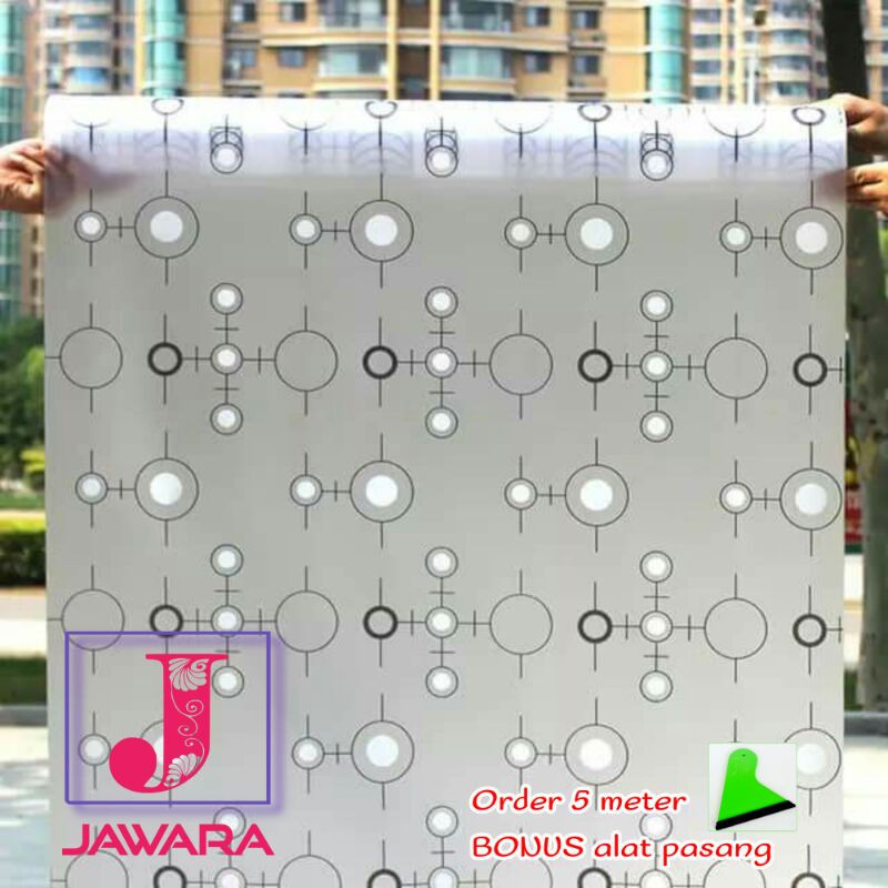 STICKER KACA SANDBLAST L 120cm STICKER KACA POLOS MOTIF