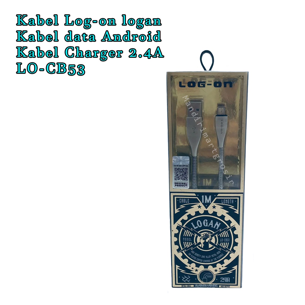 Kabel Log-on logan * Kabel data Android * Kabel Charger * 2.4A * LO-CB53