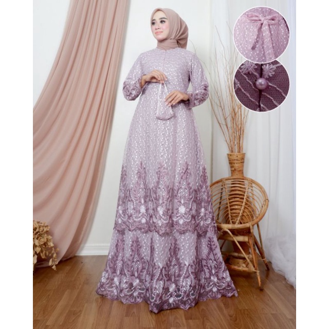 GAMIS TINGKAT/GAMIS TILLE BORDIR/GAMIS TERMURAH/GAMIS TERBARU/GAMIS/GAMIS KEBAYA/GAMIS BRUKAT/GAMIS 