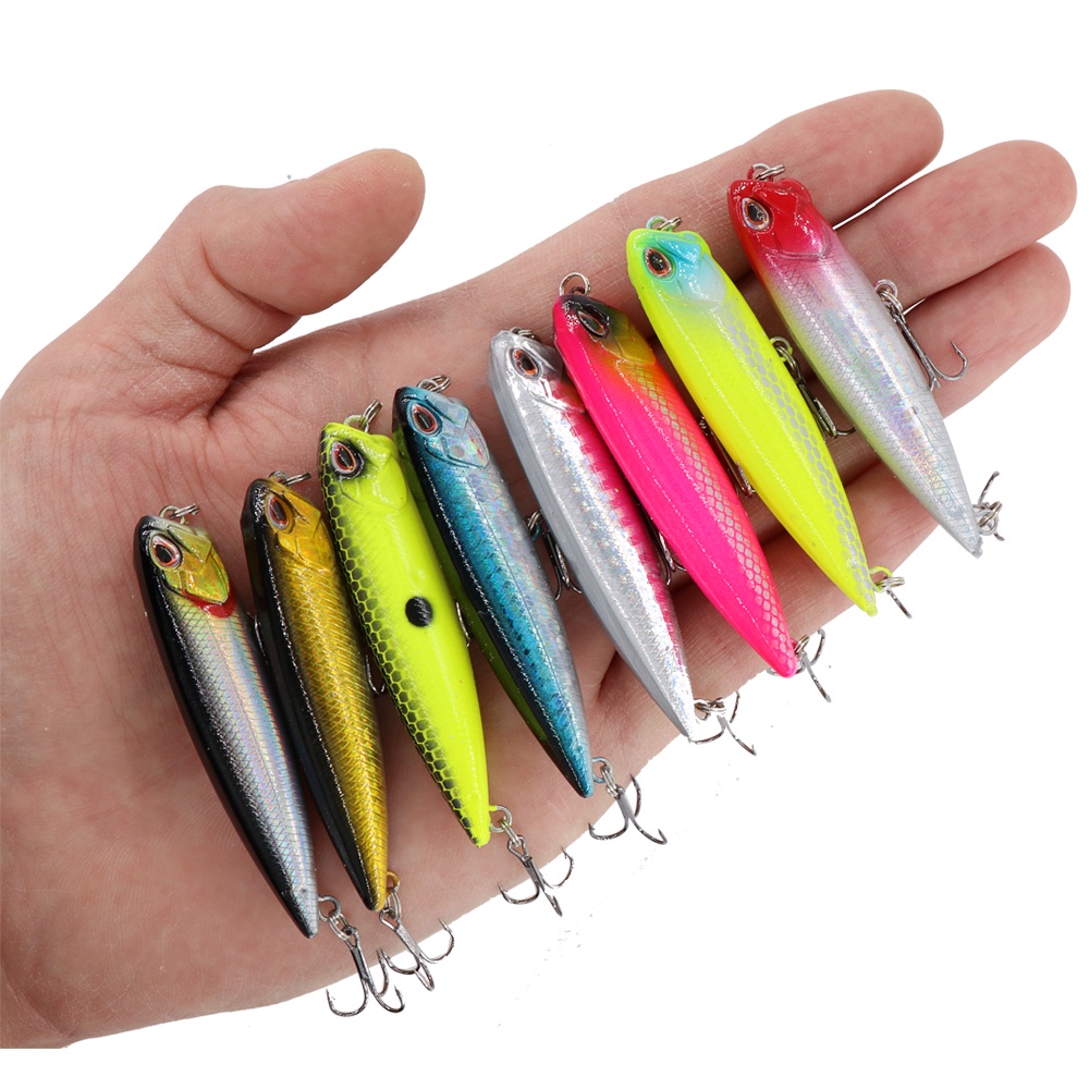 Lure Pencil Umpan Pancing Casting 6.5cm/6g Minnow PopperFloating Fishing Lure Ikan Bass Bait Wobbler Kail Tackle