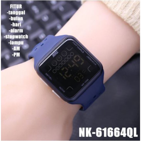 ( BISA COD ) JAM TANGAN WANITA/CEWEK NIKE NK-61664QL KOTAK DIGITAL BEST SELLEERR..!!!