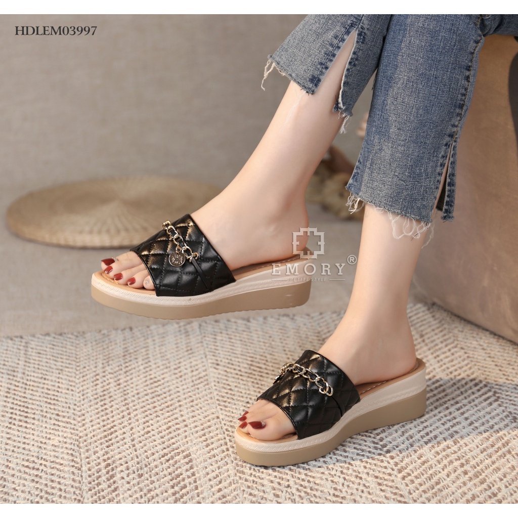 Sandal Wedges Wanita Emory Flavine HDLEMO3997 EMORYSTYLE Ori Original Brand Branded Terbaru