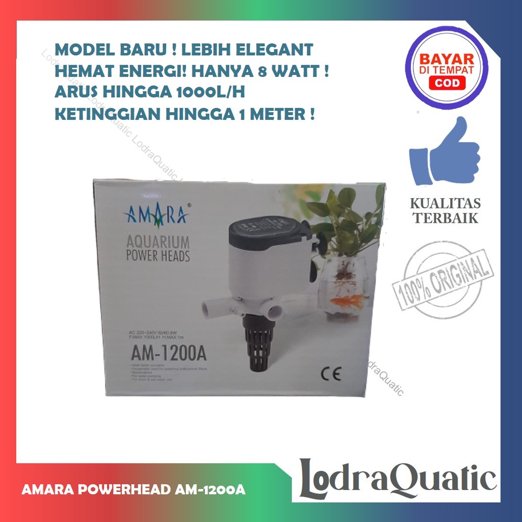 PROMO MURAH POMPA AIR AQUARIUM AMARA AM 1200 A NAIK 1 METER FILTER AQUARIUM KECIL POMPA 1200 POMPA AIR HIDROPONIK AQUARIUM FILTER AQUARIUM MINI POMPA AQUARIUM KECIL POMPA AQUARIUM MINI POMPA AQUARIUM HEMAT ENERGY POMPA AQUARIUM LOW WATT