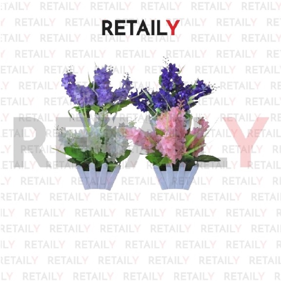 Retaily PT55 Pot Tanaman Hias Bunga Dekorasi Bunga Hias Plastik Ornamen Pot Bongsai Artificial Flower Decoration