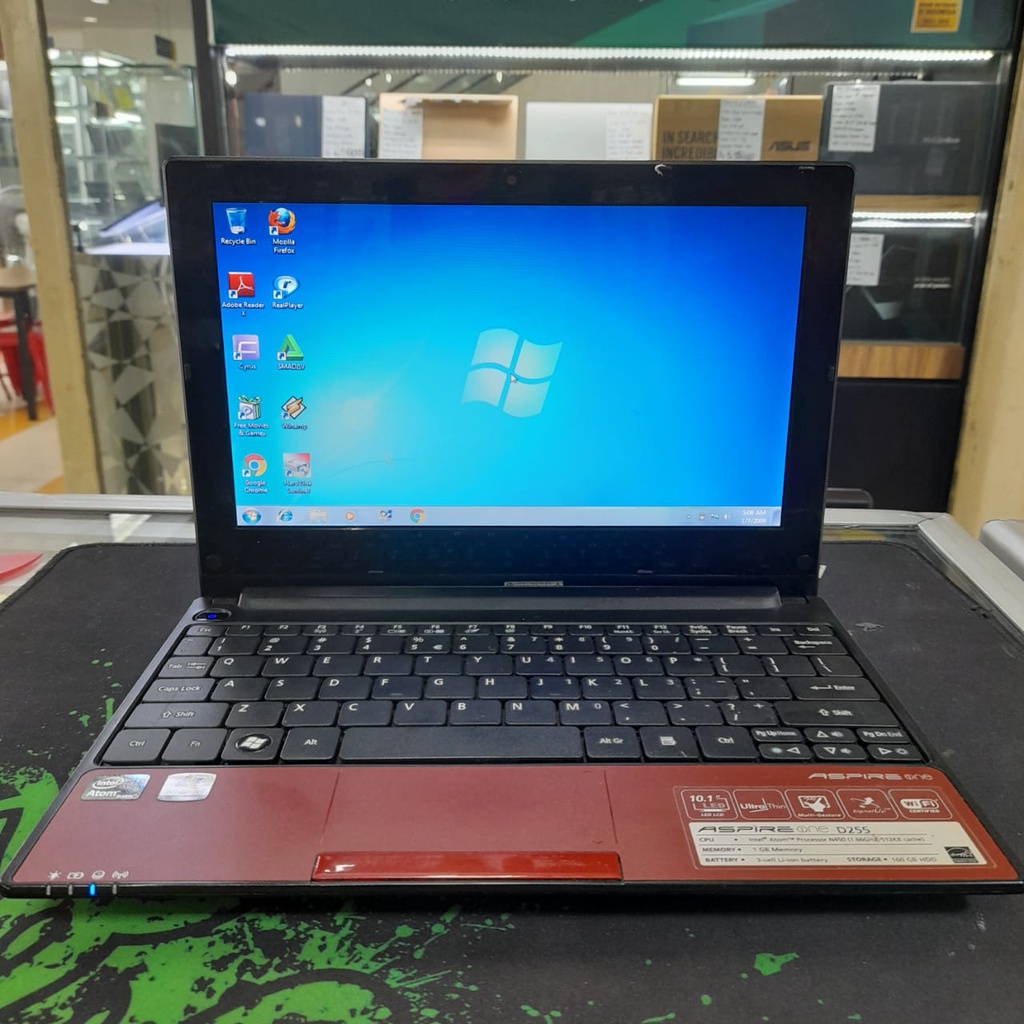 LAPTOP LEPTOP NOTEBOOK SEKEN SECOND BEKAS Acer aspire one D255 HDD 160gb INTEL ATOM MURAH BERKUALITA