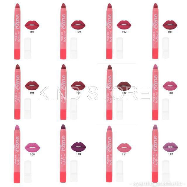 KINDSTORE❤ | Marshwillow Candy Cane Matte Lip Crayon Red Version Lipstick