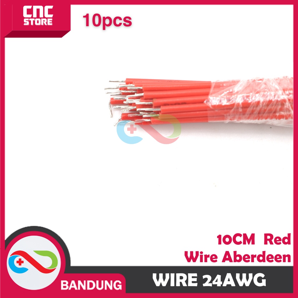 10PCS KABEL WIRE ABERDEEN RED WIRE CONECTING KABEL 24AWG