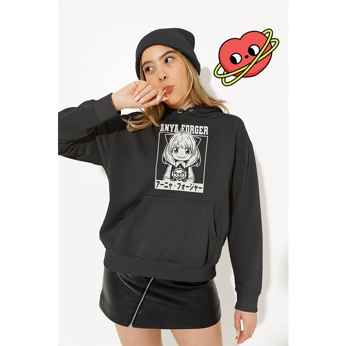 SWEATER HOODIE ANYA FORGER BW JAKET ANIME SPY X FAMILY LOID YOR FORGER