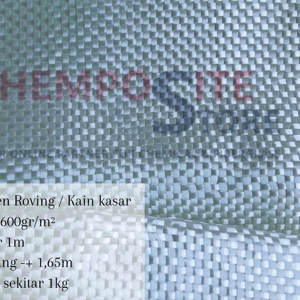 

☚ woven roving fiber glass / kain kasar / wr 600gr/m2 berat 1kg ☄