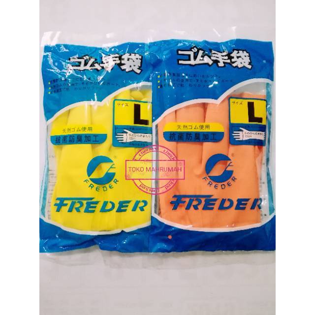 Sarung Tangan Karet / Latex Freder (size L) Sarung Tangan Cuci Piring