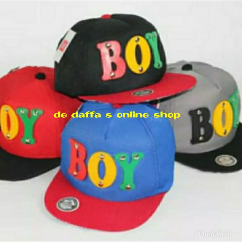 Topi Snapback Anak Gambar Karet timbul Topi Hip Hop Anak