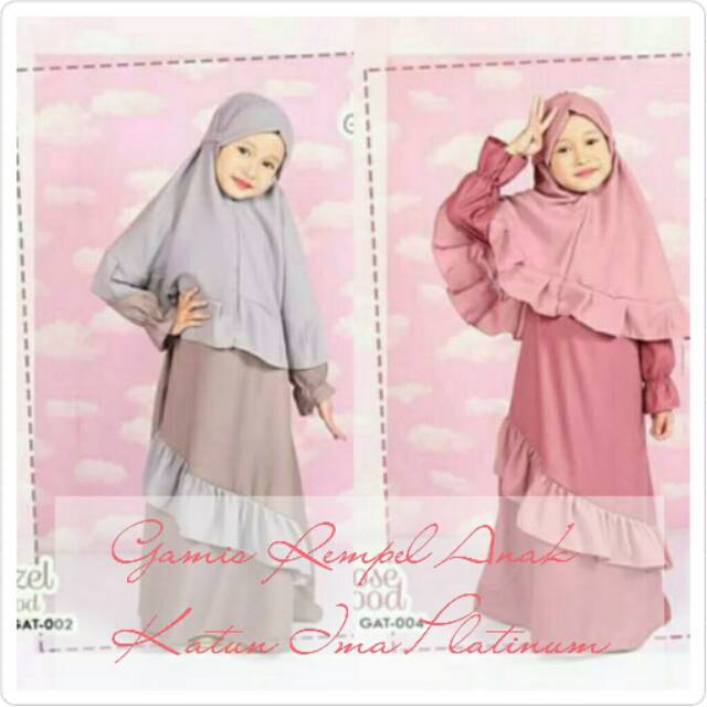 Set Gamis Anak Katun Ima Platinum