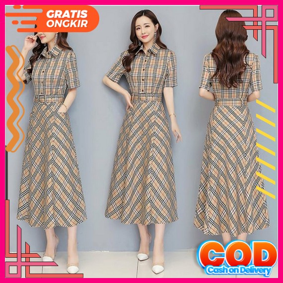 Toply Shop Dres Wanita Hyuna / Gaun Wanita Elegant Pesta / Pakaian Wanita Terbaru Dress Wanita Terba