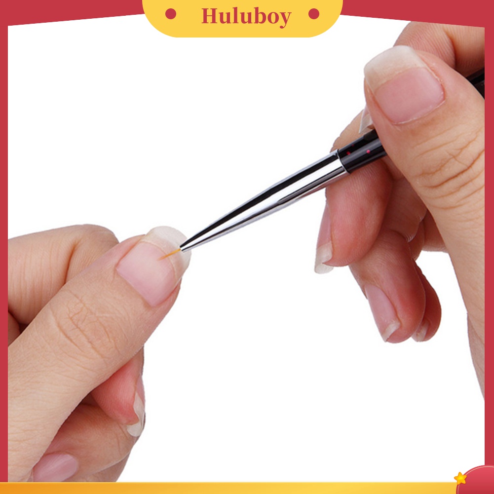 Huluboy Huluboy♡ Set Brush Pen Liner Gambar Dot Bunga Grid Untuk Nail Art DIY