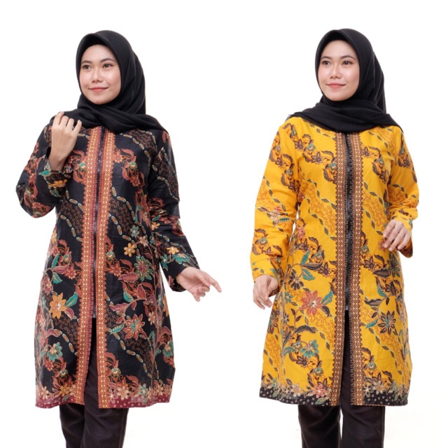 Model Baju Batik Wanita Terbaru 2020 Atasan Lengan Panjang ...