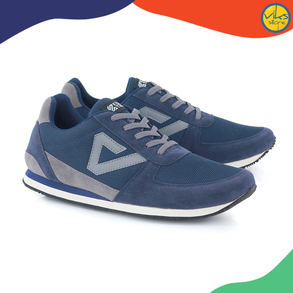 Sepatu Sneakers Tali Casual Pria Cowok Cewek Original Terbaru 2022 Premium Kuzatura Suede Mesh Biru