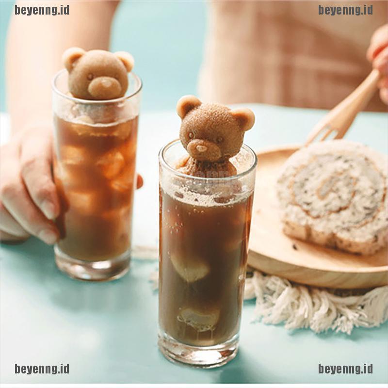 Alat Pembuat Es Batu Bentuk Beruang Kecil Untuk Whiskey Wine Cocktail