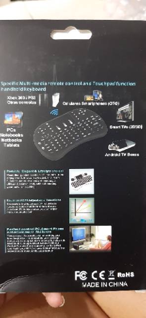 REMOTE REMOT MAGIC TV LED LCD I8 KEYBOARD AIR MOUSE ORIGINAL ASLI