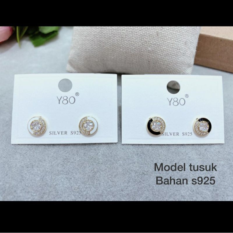 Anting Silver925 Premium Quality Anti karat anti alergi earring zircon mata halus 018