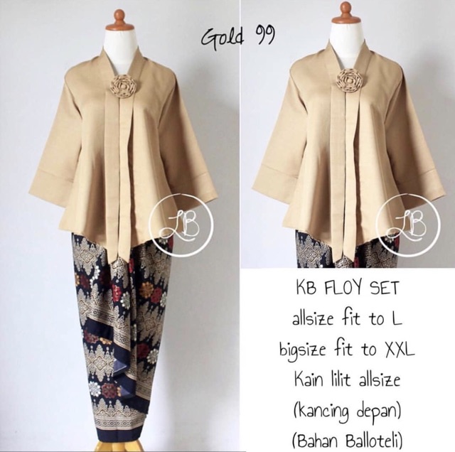 TERMURAH!!! KEBAYA KUTUBARU SET FLOY/ KEBAYA MODERN