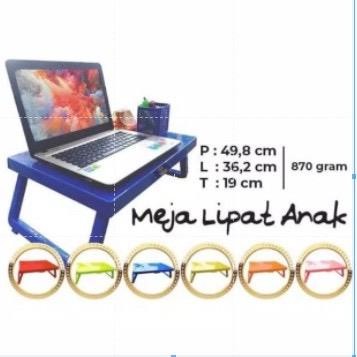 MEJA LIPAT TULIS BELAJAR MEJA LAPTOP PORTABLE PLASTIK SERBAGUNA