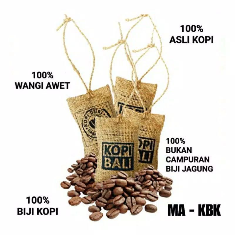 Pewangi mobil kopi bali mini gantungan parfum aroma pengharum ruangan black