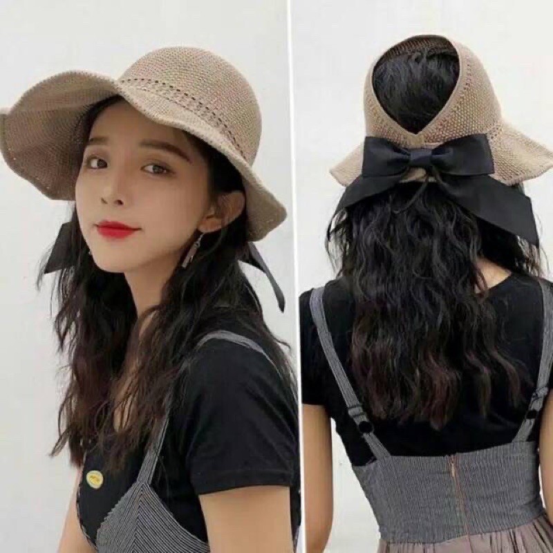 Topi Pantai Pelindung Sinar Matahari Import Rajut Sun Visor Hat S11