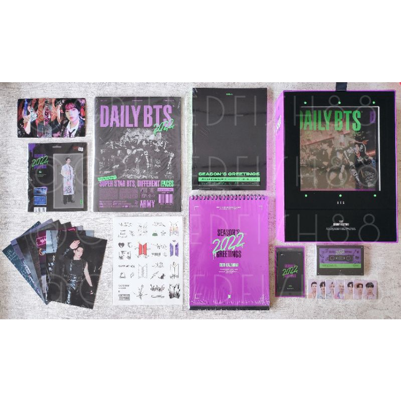 [READY STOCK] BTS 2022 SG Season Greetings SeaGreet Calendar Diary Photocard Poster ID Photo Postcar