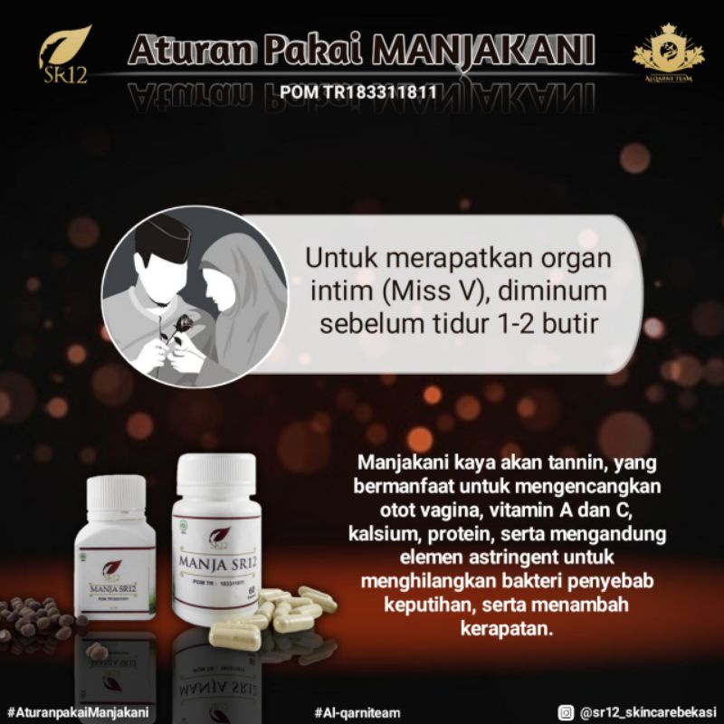 MANJAKANI SR12 BUTIR / PROMIL / SOLUSI KEPUTIHAN / ATASI MASALAH KEWANITAAN / MANJA SR12 / OBAT KISTA / MANJAKANI SR12 HERBAL SKINCARE BPOM BUTIR / PROMIL / SOLUSI KEPUTIHAN / ATASI MASALAH KEPUTIHAN MIOM KISTA