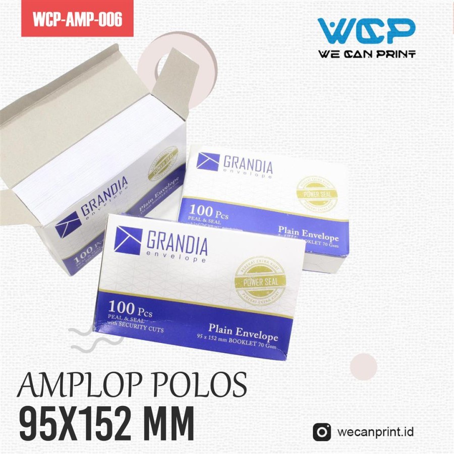 Amplop Grandia putih, bukan paper line