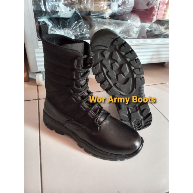 Sepatu PDL TNI POLRI SECURITY DISHUB Model Ninja M2  Kulit sapi Asli