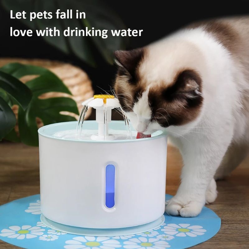 Pet Water Dispenser Fountain / Tempat Minum Anjing Kucing Air Mancur 2.4L Flowing Water