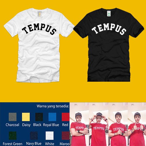 KAOS DISTRO CUSTOM COTTON COMBED 30'S TEMPUS LEE DONGHAE IDOL KPOP KOREA