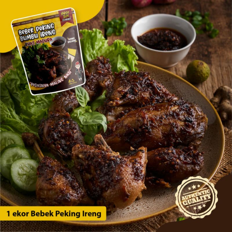 BEBEK BUMBU IRENG 3 PORSI | MAKANAN KHAS MADURA| LAUK | MAKANAN SIAP SAJI| FROZEN FOOD