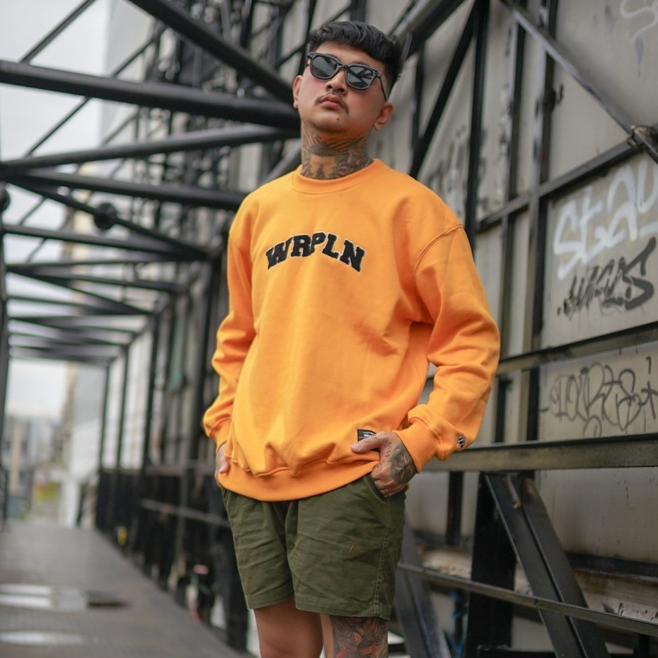 Warplane Crewneck Bordir Yellow / Sweatshirt / Baju Atasan Pria/Switer Wrpln Dewasa