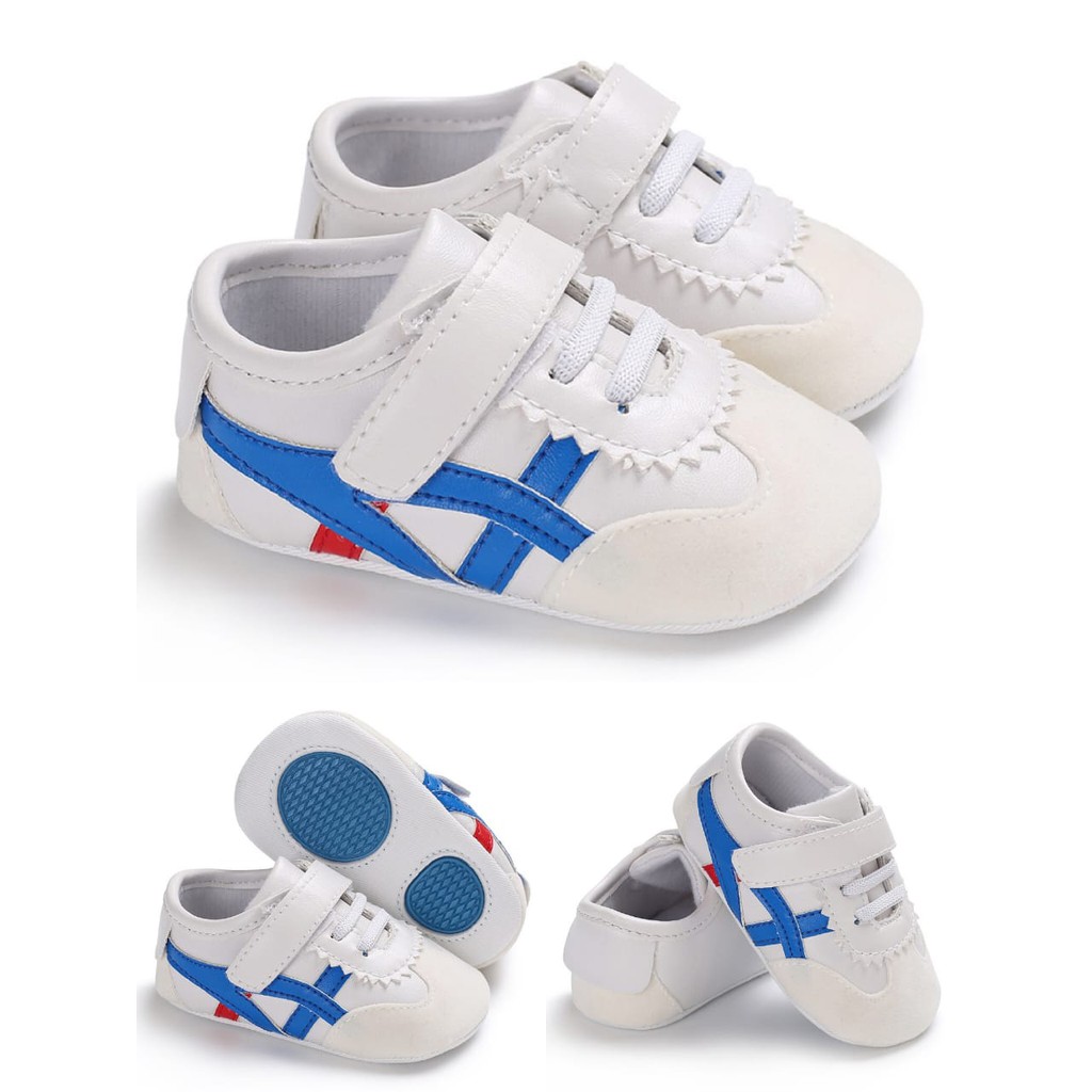 Sepatu Bayi Laki Laki Prewalker Bayi Onit White Blue