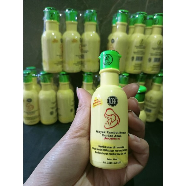 minyak kemiri fora baby 65ml/minyak rambut ibu &amp; bayi penebal rambut dan alis 65 ml