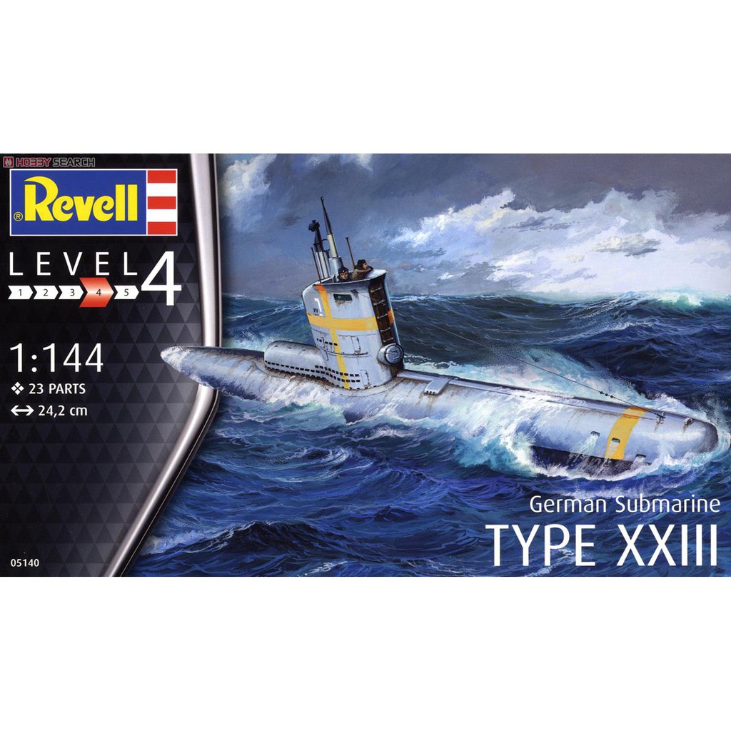 German Submarine Type XXIII 1/144 model kit revell