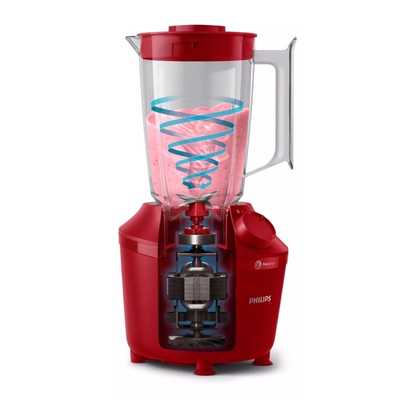 PHILIPS BLENDER 1L PLASTIK 290 WATT HR2042 / HR 2042 RED -  100% ORI